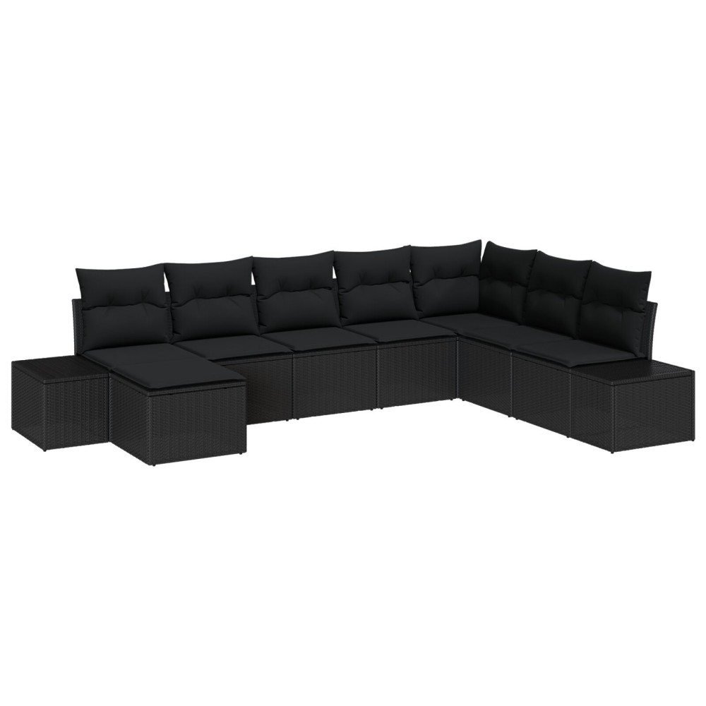 vidaXL Set de canapele pentru grădină cu pernă 8 pcs 319 x 209 x 85 cm