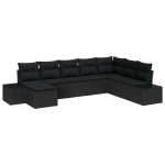 vidaXL Set de canapele pentru grădină cu pernă 8 pcs 319 x 209 x 85 cm