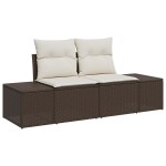 vidaXL Set de canapele pentru grădină cu pernă 9 pcs 319 x 209 x 85 cm