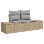 vidaXL Set de canapele pentru grădină cu pernă 9 pcs 319 x 209 x 85 cm