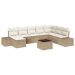vidaXL Set de canapele pentru grădină cu pernă 9 pcs 319 x 209 x 85 cm