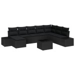 vidaXL Set de canapele pentru grădină cu pernă 9 pcs 319 x 209 x 85 cm