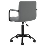 vidaXL Scaune de bucătărie pivotante, 2 buc, gri închis, catifea