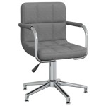 vidaXL Scaun de birou pivotant, gri deschis, material textil vidaXL Scaun de birou pivotant, gri deschis, material textil