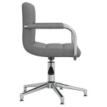 vidaXL Scaun de birou pivotant, gri deschis, material textil vidaXL Scaun de birou pivotant, gri deschis, material textil