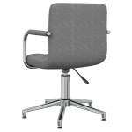vidaXL Scaun de birou pivotant, gri deschis, material textil vidaXL Scaun de birou pivotant, gri deschis, material textil