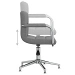 vidaXL Scaun de birou pivotant, gri deschis, material textil vidaXL Scaun de birou pivotant, gri deschis, material textil