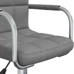 vidaXL Scaun de birou pivotant, gri deschis, material textil vidaXL Scaun de birou pivotant, gri deschis, material textil