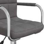 vidaXL Scaun de birou pivotant, gri închis, material textil vidaXL Scaun de birou pivotant, gri închis, material textil