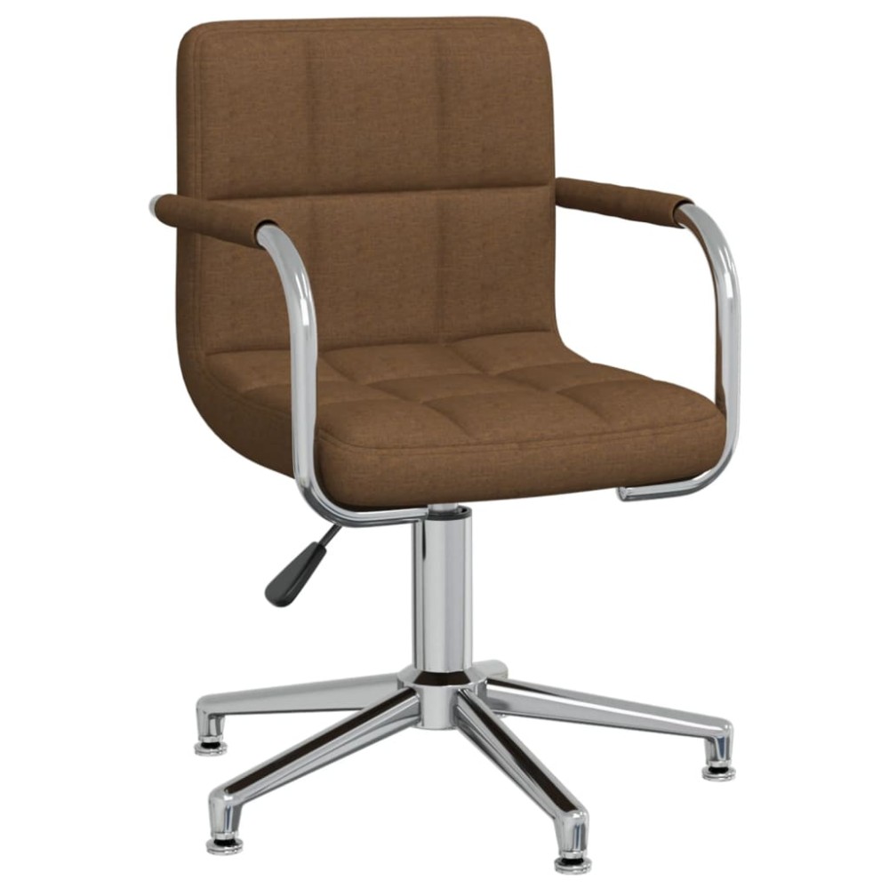 vidaXL Scaun de birou pivotant, maro, material textil
