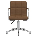 vidaXL Scaun de birou pivotant, maro, material textil vidaXL Scaun de birou pivotant, maro, material textil