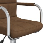 vidaXL Scaun de birou pivotant, maro, material textil vidaXL Scaun de birou pivotant, maro, material textil