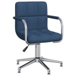 vidaXL Scaun de birou pivotant, albastru, material textil vidaXL Scaun de birou pivotant, albastru, material textil