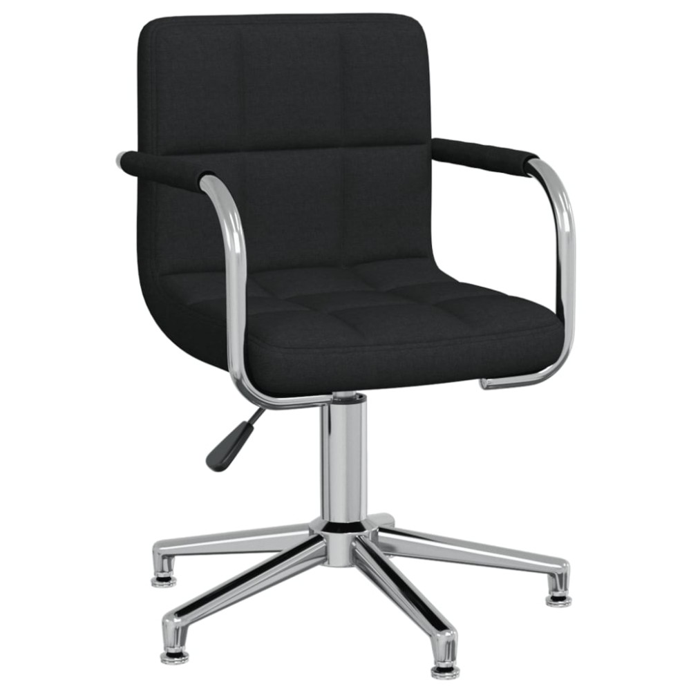 vidaXL Scaun de birou pivotant, negru, material textil
