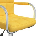 vidaXL Scaun de birou pivotant, galben muștar, material textil vidaXL Scaun de birou pivotant, galben muștar, material textil