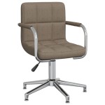 vidaXL Scaun de birou pivotant, gri taupe, material textil vidaXL Scaun de birou pivotant, gri taupe, material textil