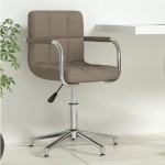 vidaXL Scaun de birou pivotant, gri taupe, material textil vidaXL Scaun de birou pivotant, gri taupe, material textil