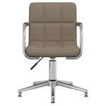 vidaXL Scaun de birou pivotant, gri taupe, material textil vidaXL Scaun de birou pivotant, gri taupe, material textil
