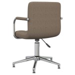 vidaXL Scaun de birou pivotant, gri taupe, material textil vidaXL Scaun de birou pivotant, gri taupe, material textil