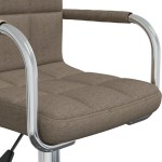 vidaXL Scaun de birou pivotant, gri taupe, material textil vidaXL Scaun de birou pivotant, gri taupe, material textil