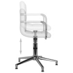 vidaXL Scaun de birou pivotant, alb, piele ecologică vidaXL Scaun de birou pivotant, alb, piele ecologică