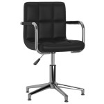 vidaXL Scaun de birou rotativ, negru, piele ecologică vidaXL Scaun de birou rotativ, negru, piele ecologică
