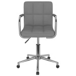 vidaXL Scaun de birou pivotant, gri deschis, material textil vidaXL Scaun de birou pivotant, gri deschis, material textil