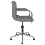 vidaXL Scaun de birou pivotant, gri deschis, material textil vidaXL Scaun de birou pivotant, gri deschis, material textil