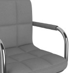 vidaXL Scaun de birou pivotant, gri deschis, material textil vidaXL Scaun de birou pivotant, gri deschis, material textil