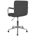 vidaXL Scaun de birou pivotant, gri închis, material textil vidaXL Scaun de birou pivotant, gri închis, material textil