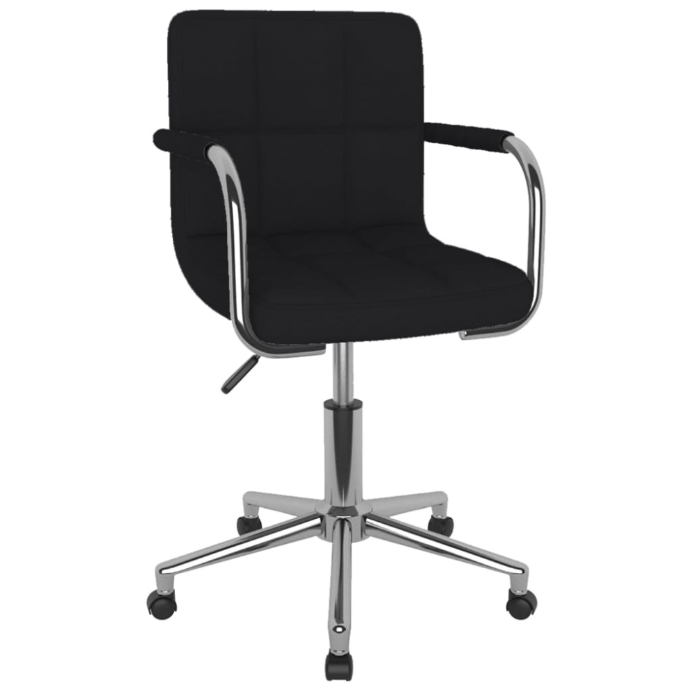 vidaXL Scaun de birou pivotant, negru, material textil
