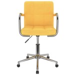 vidaXL Scaun de birou pivotant, galben muștar, material textil vidaXL Scaun de birou pivotant, galben muștar, material textil