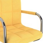 vidaXL Scaun de birou pivotant, galben muștar, material textil vidaXL Scaun de birou pivotant, galben muștar, material textil