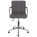 vidaXL Scaun de birou pivotant, gri taupe, material textil vidaXL Scaun de birou pivotant, gri taupe, material textil