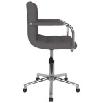 vidaXL Scaun de birou pivotant, gri taupe, material textil vidaXL Scaun de birou pivotant, gri taupe, material textil