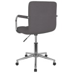 vidaXL Scaun de birou pivotant, gri taupe, material textil vidaXL Scaun de birou pivotant, gri taupe, material textil