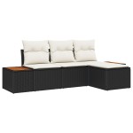 vidaXL cu pernă Ajustabil 4 pcs Negru 239 x 117 x 37 cm vidaXL cu pernă Ajustabil 4 pcs Negru 239 x 117 x 37 cm