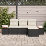 vidaXL cu pernă Ajustabil 4 pcs Negru 239 x 117 x 37 cm vidaXL cu pernă Ajustabil 4 pcs Negru 239 x 117 x 37 cm