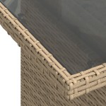 vidaXL Set de canapele pentru grădină cu pernă 5 pcs Bej Rattan poli