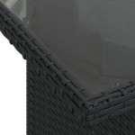 Set Canapea de Grădină vidaXL 5 Piese cu Perne Negru Poliratan