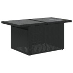Set canapea grădină 8 piese cu perne Negru Ratan Polimer