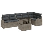 vidaXL Set de canapele pentru grădină 7 pcs Gri 100 x 55 x 73 cm