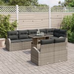 vidaXL Set de canapele pentru grădină 9 pcs Gri 100 x 55 x 73 cm vidaXL Set de canapele pentru grădină 9 pcs Gri 100 x 55 x 73 cm