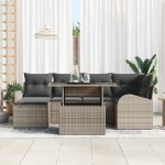 vidaXL Set de canapele pentru grădină cu pernă 7 pcs Gri vidaXL Set de canapele pentru grădină cu pernă 7 pcs Gri