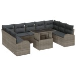 vidaXL Set de canapele pentru grădină 10 pcs Gri 100 x 55 x 73 cm vidaXL Set de canapele pentru grădină 10 pcs Gri 100 x 55 x 73 cm