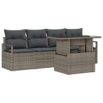 vidaXL Set de canapele pentru grădină 5 pcs Gri 100 x 55 x 73 cm