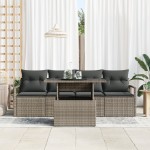 vidaXL Set de canapele pentru grădină 5 pcs Gri 100 x 55 x 73 cm