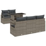 vidaXL Set de canapele pentru grădină 6 pcs Gri 100 x 55 x 73 cm