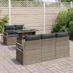 vidaXL Set de canapele pentru grădină 6 pcs Gri 100 x 55 x 73 cm