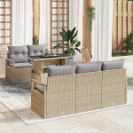 vidaXL Set de canapele pentru grădină Manual 6 pcs bej și gri deschis
